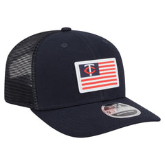 Minnesota Twins New Era Flag 9SEVENTY Stretch-Snap Hat - Navy Hats
