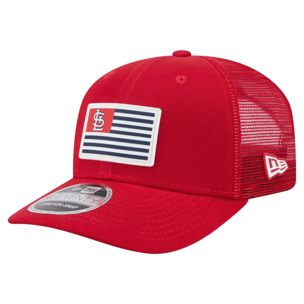 St. Louis Cardinals New Era Flag 9SEVENTY Stretch-Snap Hat - Red Hats