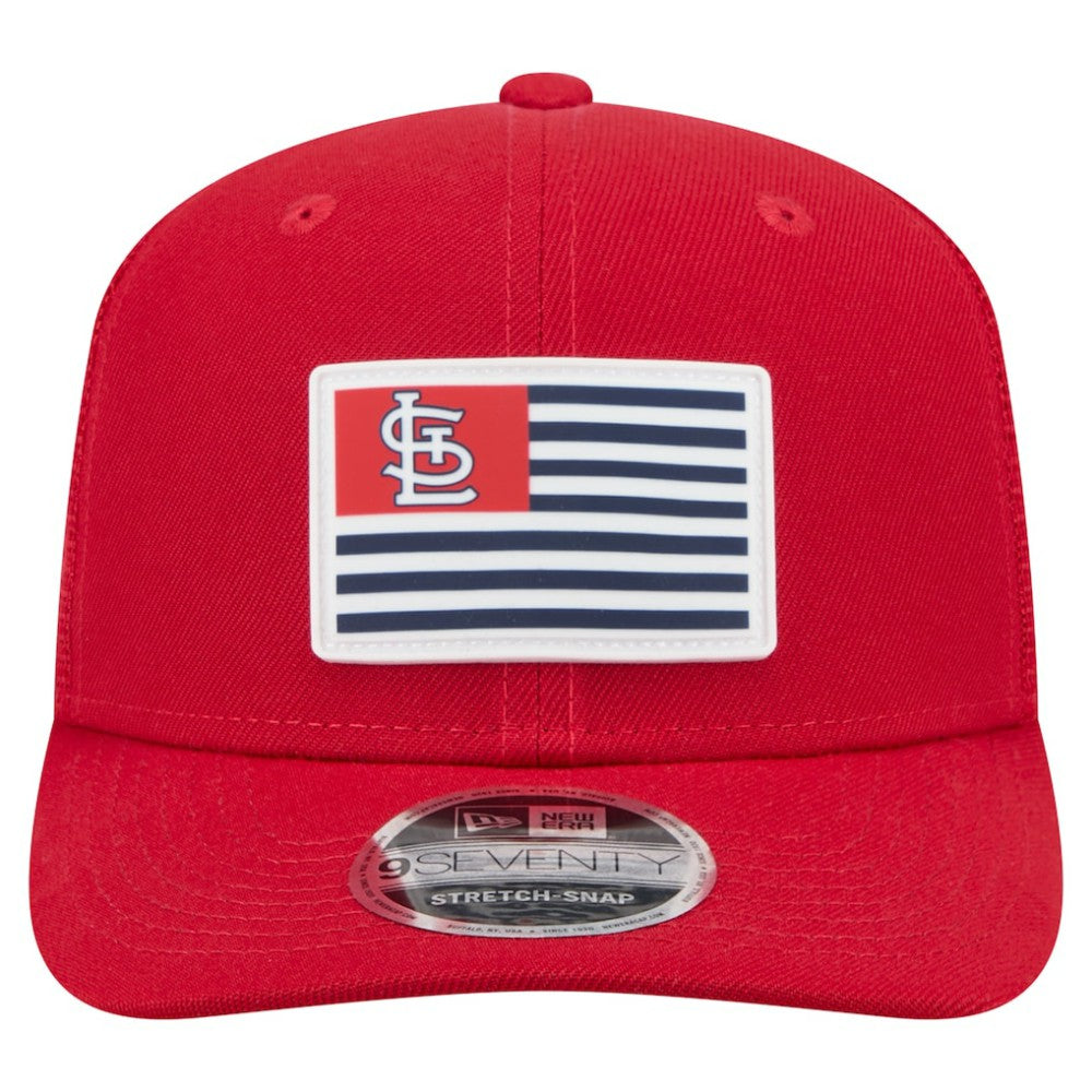 St. Louis Cardinals New Era Flag 9SEVENTY Stretch-Snap Hat - Red Hats