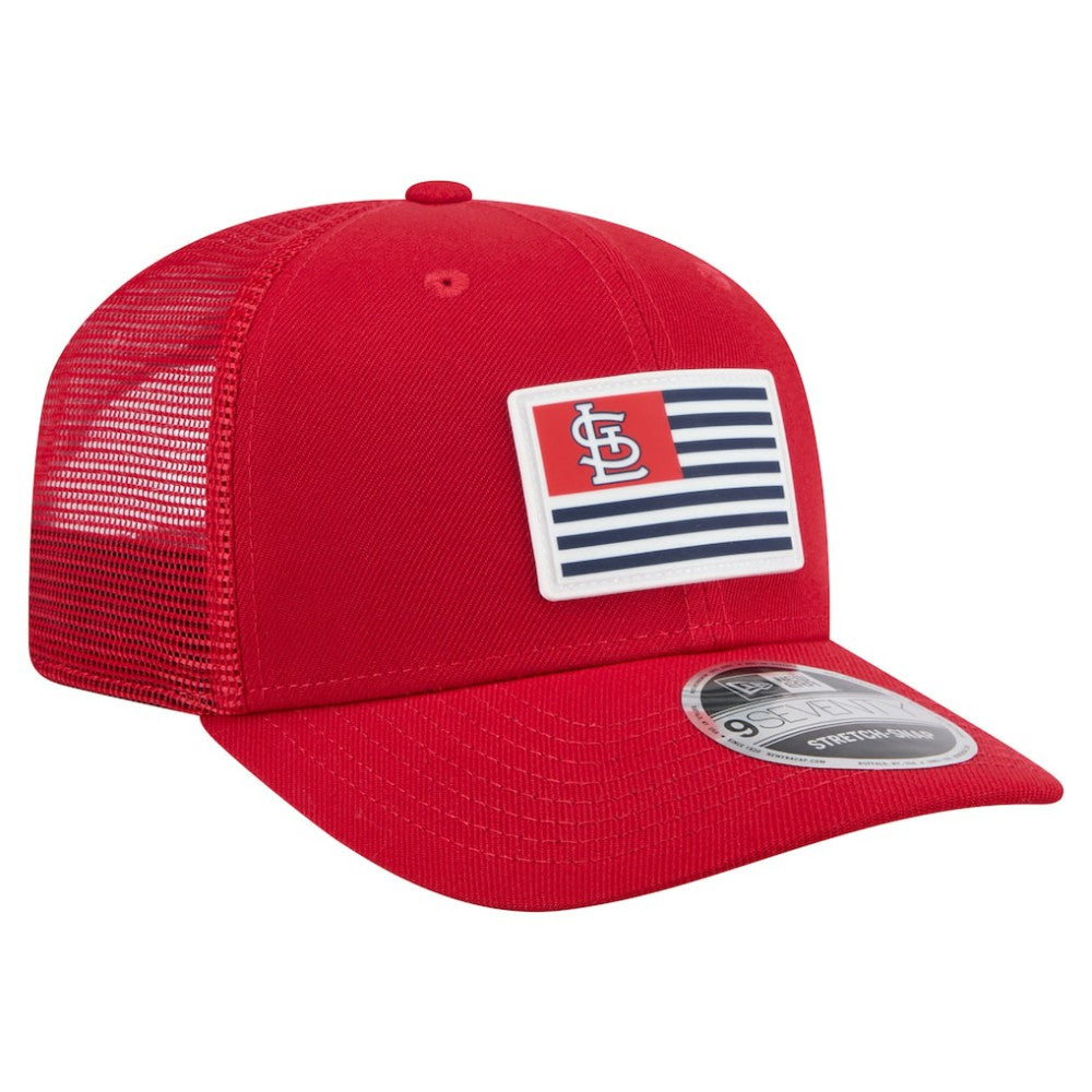 St. Louis Cardinals New Era Flag 9SEVENTY Stretch-Snap Hat - Red Hats