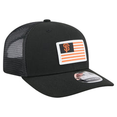 San Francisco Giants New Era Flag 9SEVENTY Stretch-Snap Hat - Black Hats