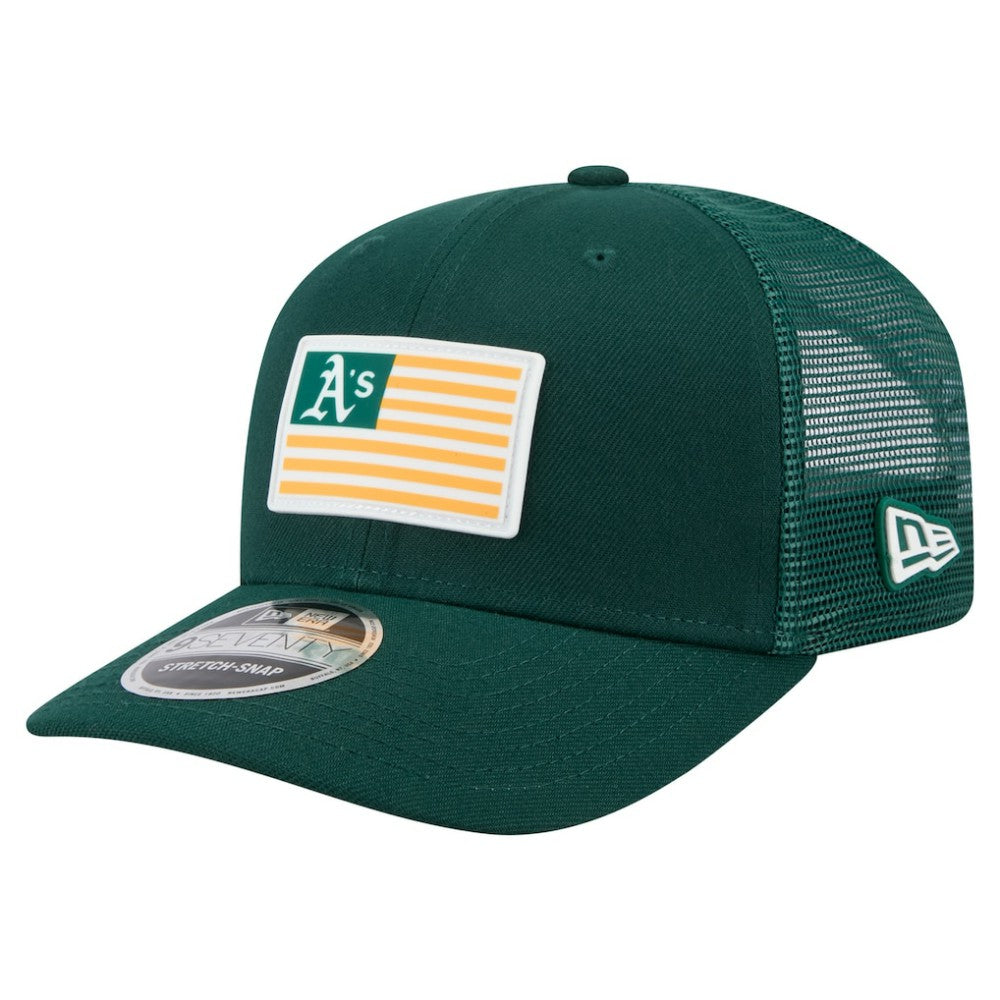 Athletics New Era Flag 9SEVENTY Stretch-Snap Hat - Green Hats