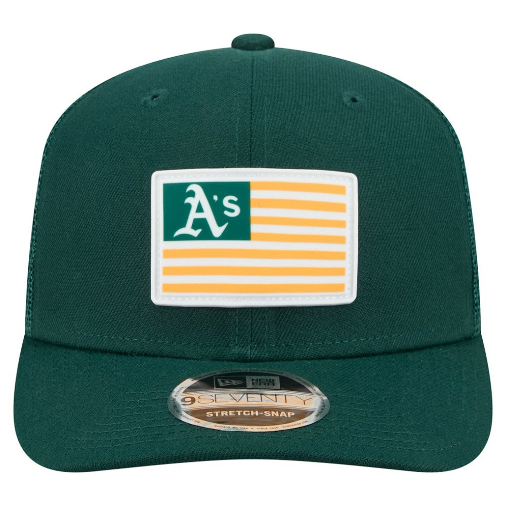 Athletics New Era Flag 9SEVENTY Stretch-Snap Hat - Green Hats