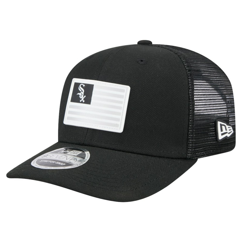 Chicago White Sox New Era Flag 9SEVENTY Stretch-Snap Hat - Black Hats