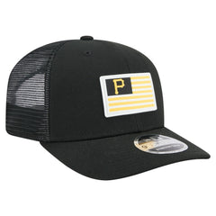 Pittsburgh Pirates New Era Flag 9SEVENTY Stretch-Snap Hat - Black Hats