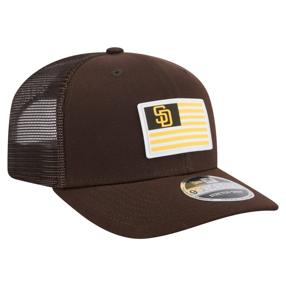 San Diego Padres New Era Flag 9SEVENTY Stretch-Snap Hat - Brown Hats