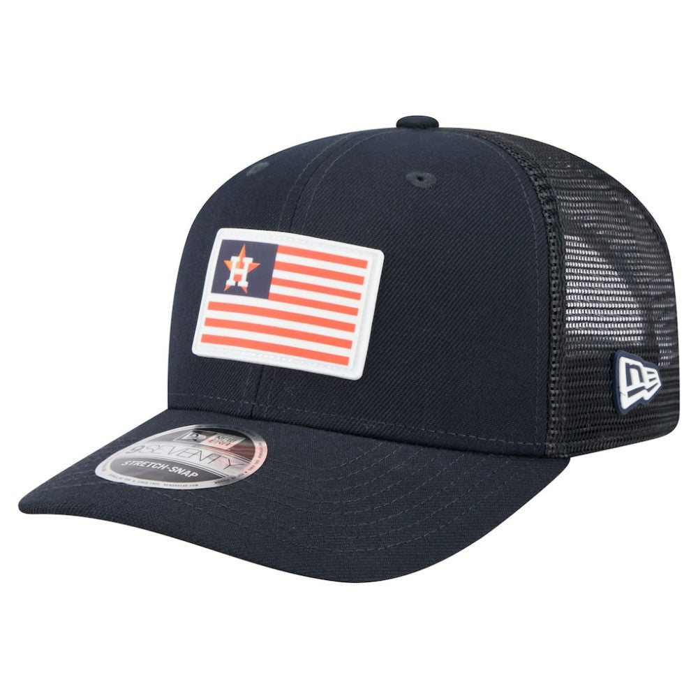Houston Astros New Era Flag 9SEVENTY Stretch-Snap Hat - Navy Hats