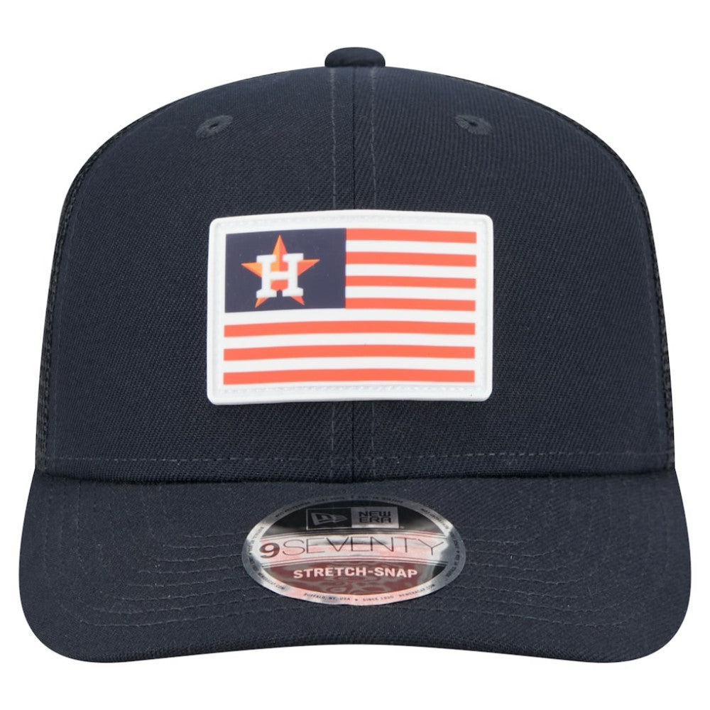 Houston Astros New Era Flag 9SEVENTY Stretch-Snap Hat - Navy Hats