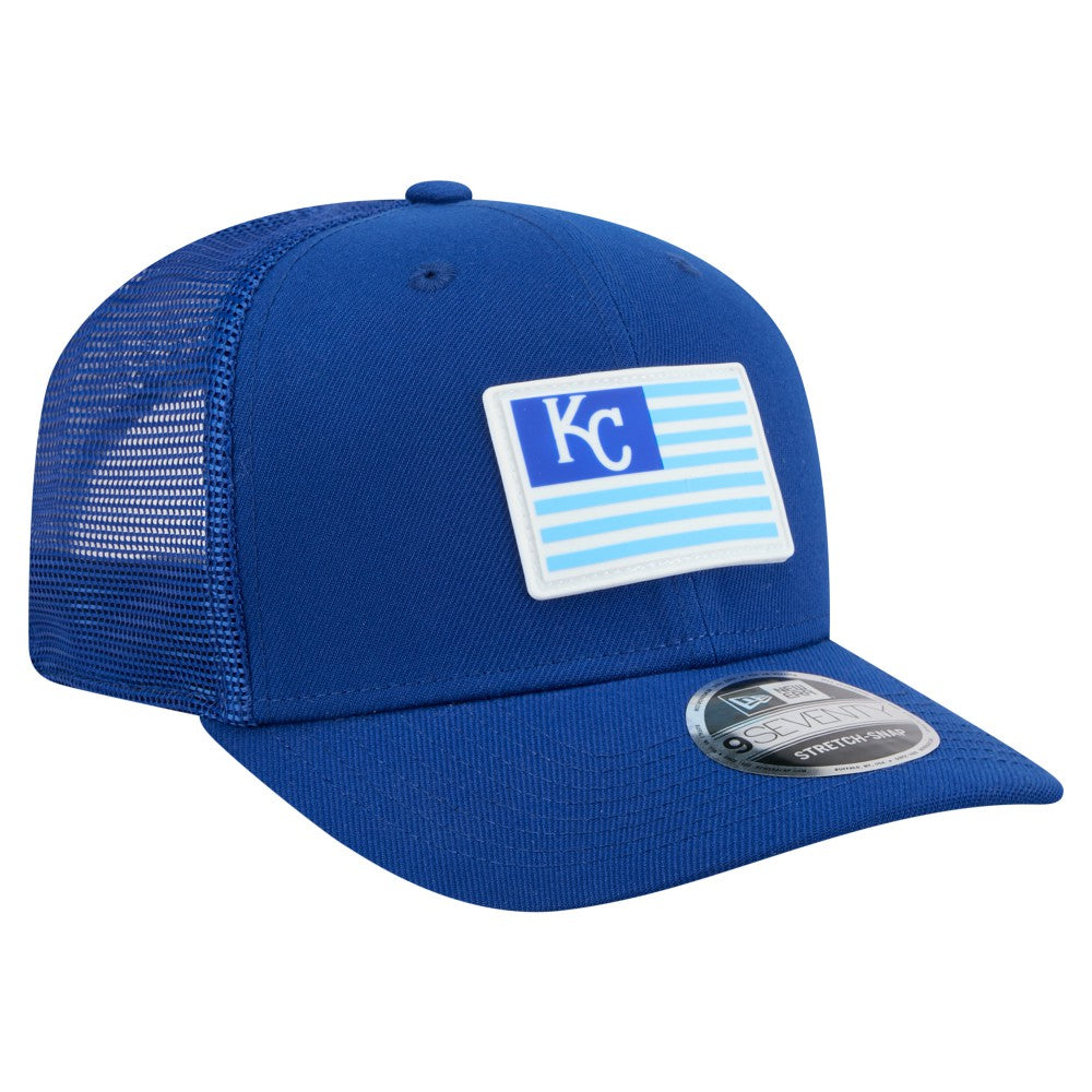 Kansas City Royals New Era Flag 9SEVENTY Stretch-Snap Hat - Royal Hats
