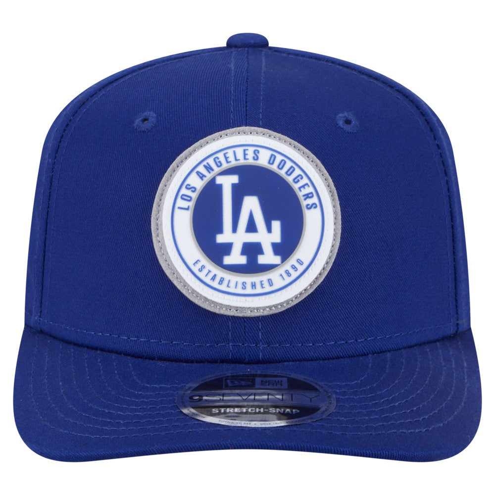 Los Angeles Dodgers New Era Circle Patch 9SEVENTY Stretch-Snap Hat - Royal Hats