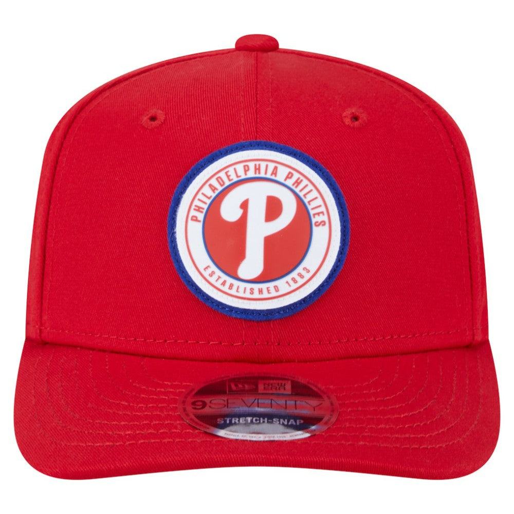 Philadelphia Phillies New Era Circle Patch 9SEVENTY Stretch-Snap Hat - Red Hats