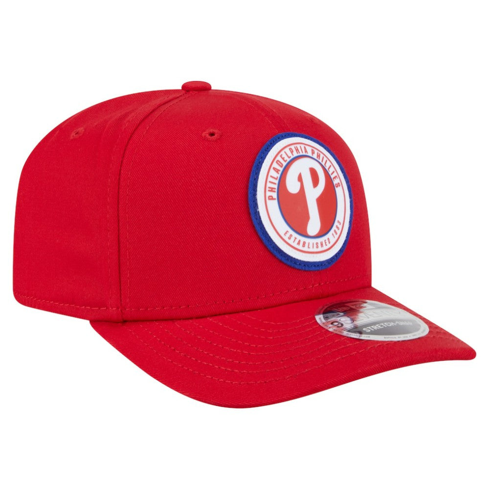 Philadelphia Phillies New Era Circle Patch 9SEVENTY Stretch-Snap Hat - Red Hats