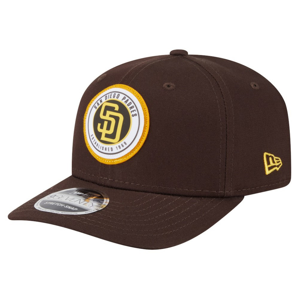 San Diego Padres New Era Circle Patch 9SEVENTY Stretch-Snap Hat - Brown Hats