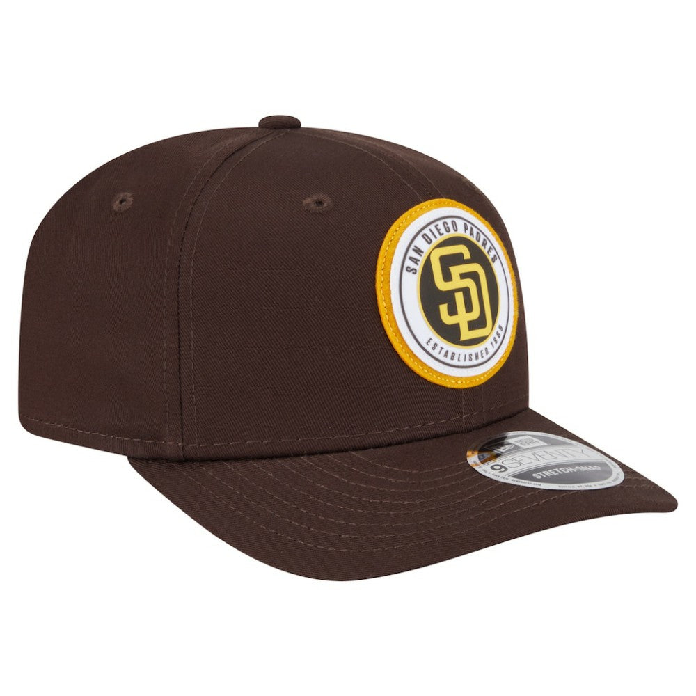 San Diego Padres New Era Circle Patch 9SEVENTY Stretch-Snap Hat - Brown Hats
