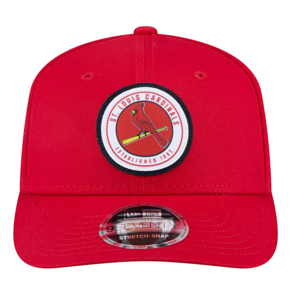 St. Louis Cardinals New Era Circle Patch 9SEVENTY Stretch-Snap Hat - Red Hats