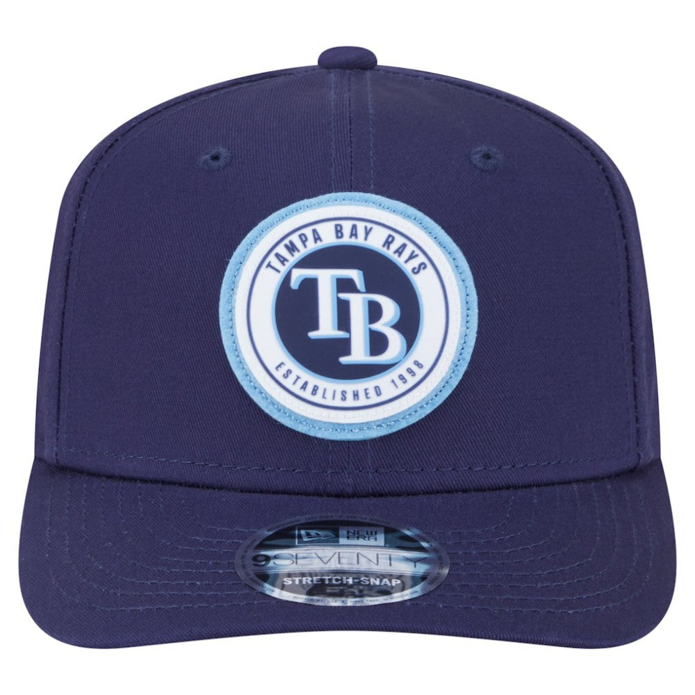 Tampa Bay Rays New Era Circle Patch 9SEVENTY Stretch-Snap Hat - Navy Hats