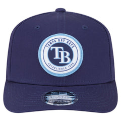 Tampa Bay Rays New Era Circle Patch 9SEVENTY Stretch-Snap Hat - Navy Hats