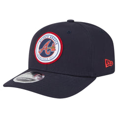 Atlanta Braves New Era Circle Patch 9SEVENTY Stretch-Snap Hat - Navy Hats
