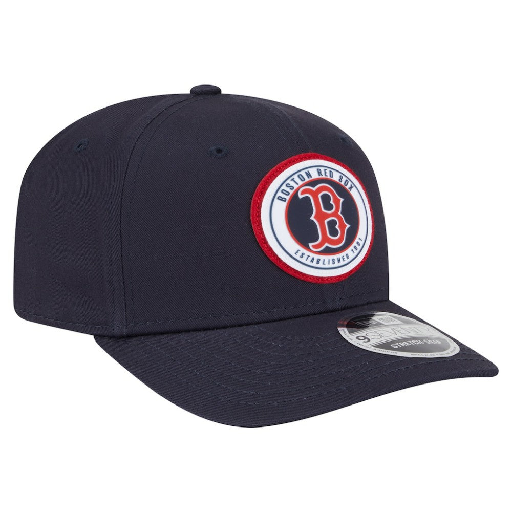 Boston Red Sox New Era Circle Patch 9SEVENTY Stretch-Snap Hat - Navy Hats