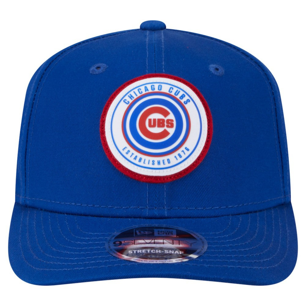 Chicago Cubs New Era Circle Patch 9SEVENTY Stretch-Snap Hat - Royal Hats