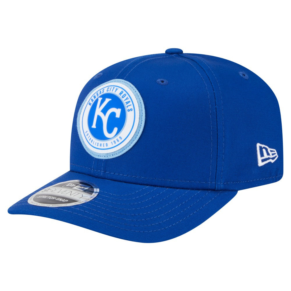 Kansas City Royals New Era Circle Patch 9SEVENTY Stretch-Snap Hat - Royal Hats
