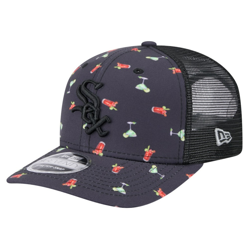 Chicago White Sox New Era Adventure Drinks Pattern 9SEVENTY Stretch-Snap Hat - Navy Hats