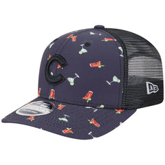 Chicago Cubs New Era Adventure Drinks Pattern 9SEVENTY Stretch-Snap Hat - Black Hats