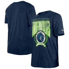 Minnesota Timberwolves Throwback Vintage Boxy Mineral Wash T-Shirt Navy