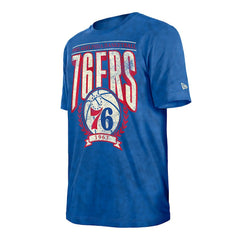 Philadelphia 76ers Throwback Vintage Boxy Mineral Wash T-Shirt Royal