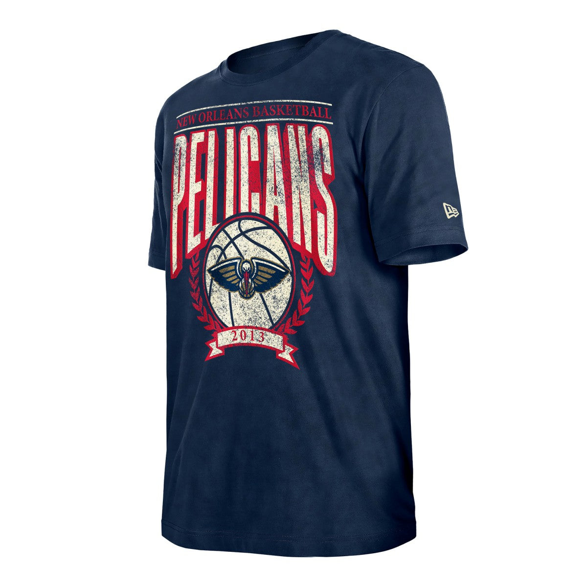 New Orleans Pelicans Throwback Vintage Boxy Mineral Wash T-Shirt Navy