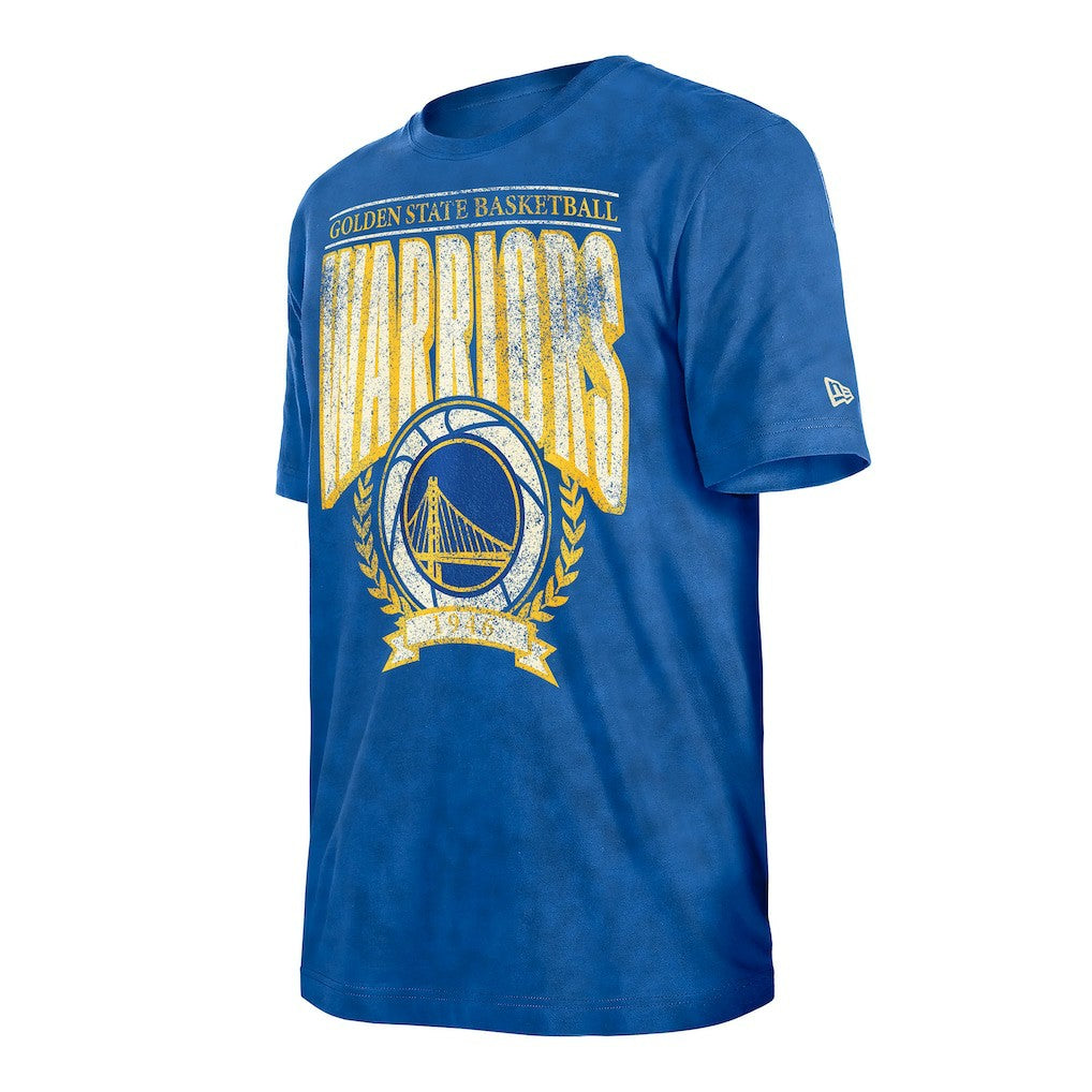 Golden State Warriors Throwback Vintage Boxy Mineral Wash T-Shirt Royal