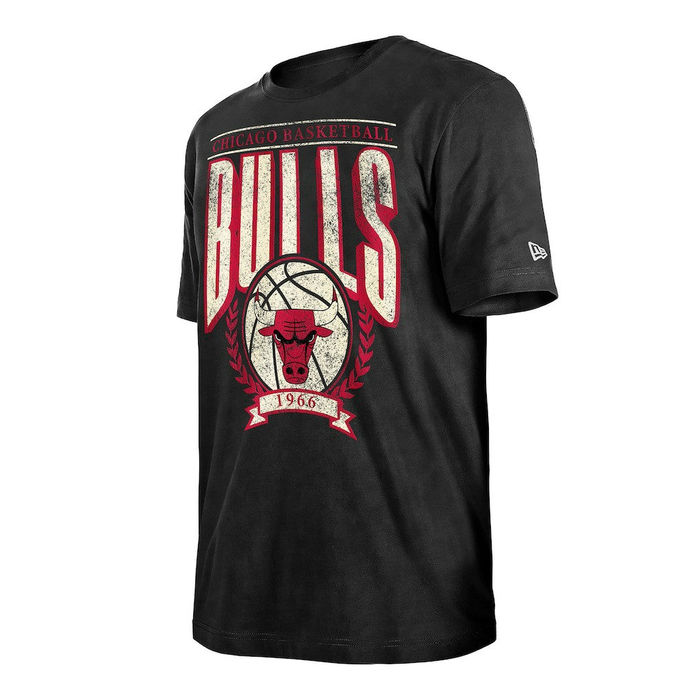 Chicago Bulls Throwback Vintage Boxy Mineral Wash T-Shirt Black
