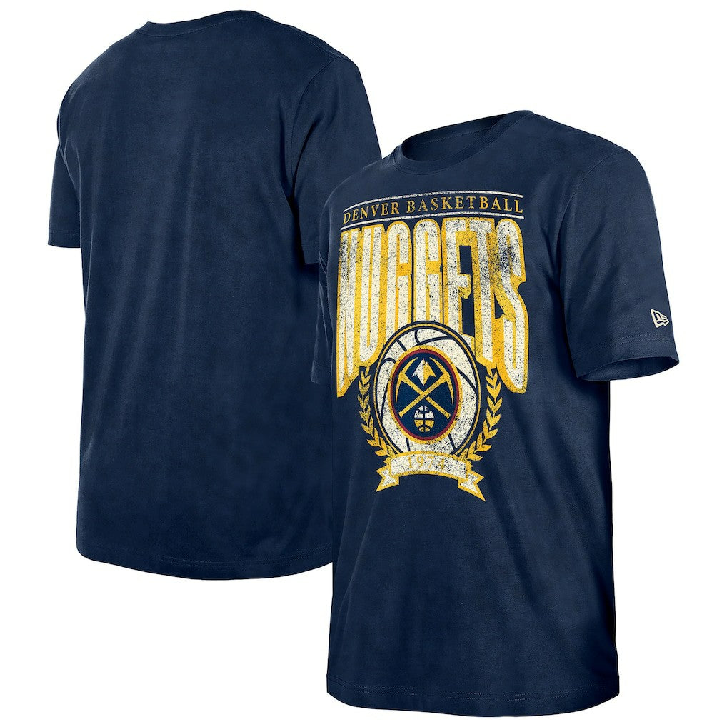 Denver Nuggets Throwback Vintage Boxy Mineral Wash T-Shirt Navy