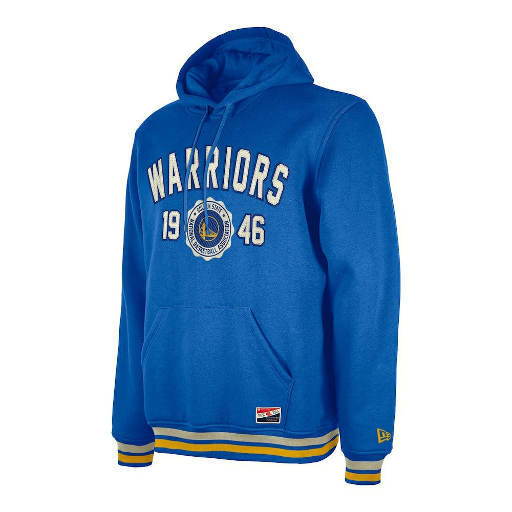 Golden State Warriors Throwback Vintage Pullover Hoodie Royal