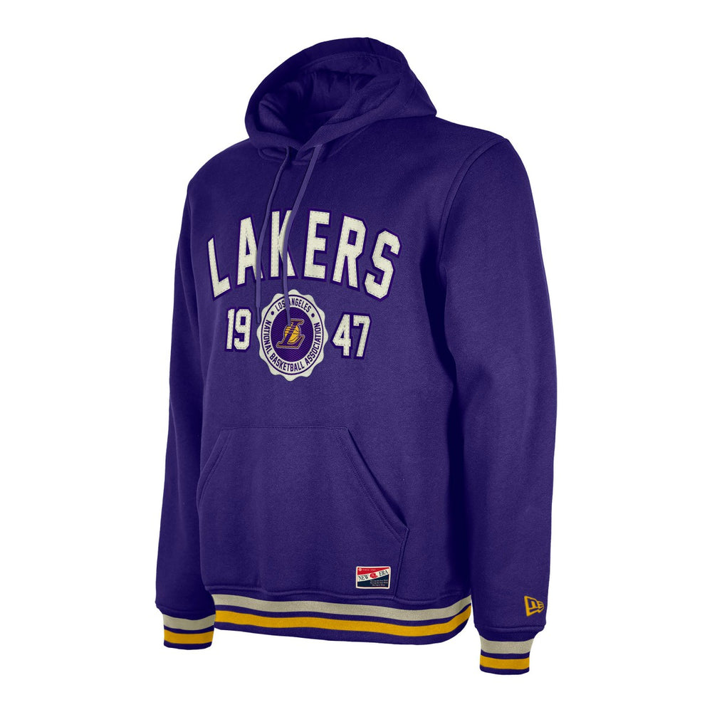 Los Angeles Lakers Throwback Vintage Pullover Hoodie Purple