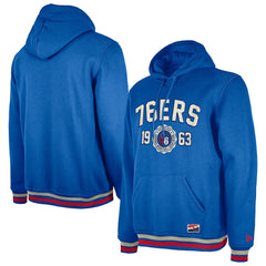 Philadelphia 76ers Throwback Vintage Pullover Hoodie Royal