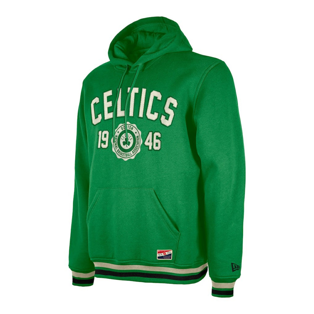 Boston Celtics Throwback Vintage Pullover Hoodie Kelly Green