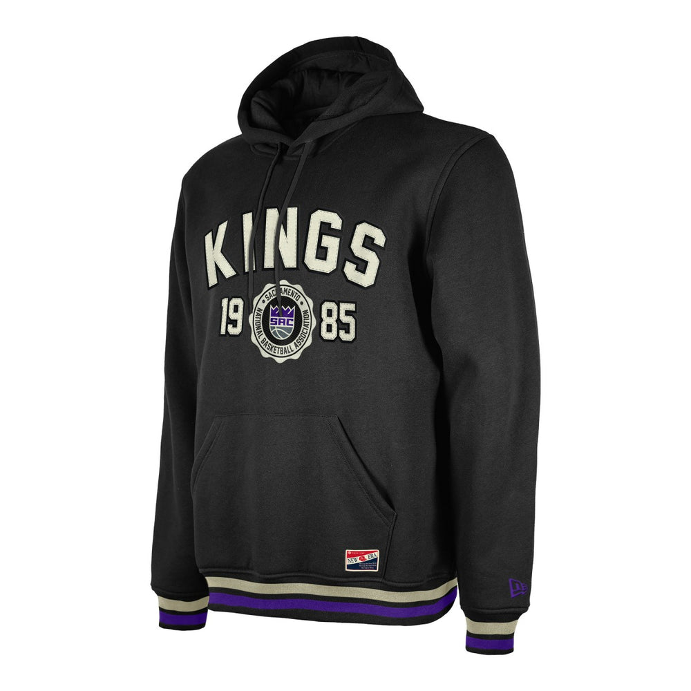 Sacramento Kings Throwback Vintage Pullover Hoodie Black