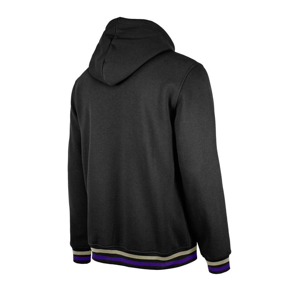Sacramento Kings Throwback Vintage Pullover Hoodie Black