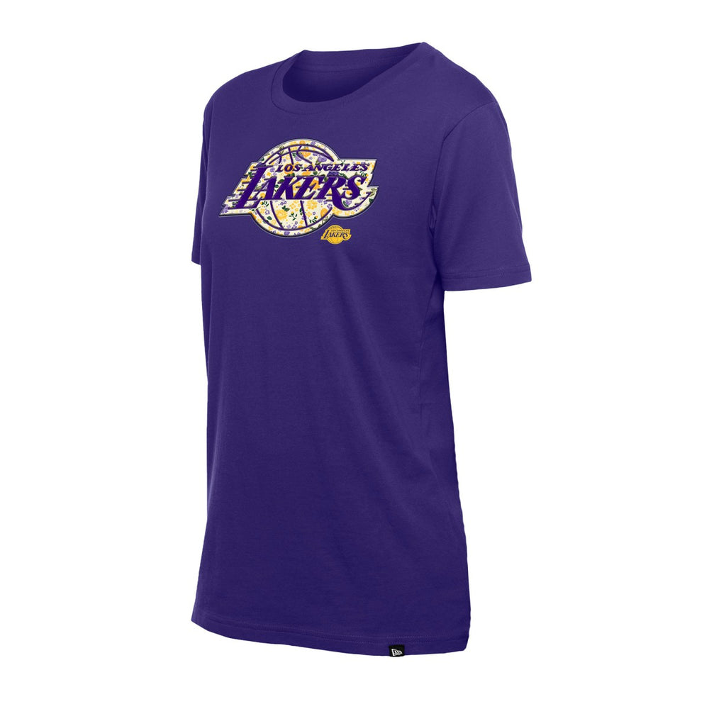 Los Angeles Lakers Women's Glam Game Flower T-Shirt Purple