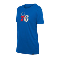 Philadelphia 76ers Women's Glam Game Flower T-Shirt Royal