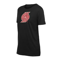 Portland Trail Blazers Women's Glam Game Flower T-Shirt Black
