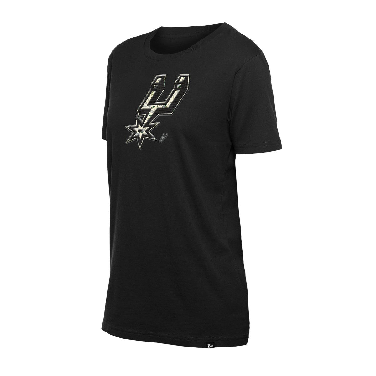 San Antonio Spurs Women's Glam Game Flower T-Shirt Black