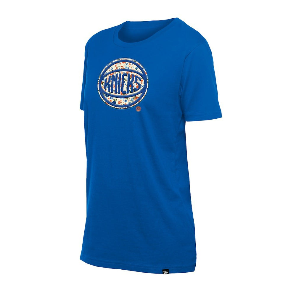 New York Knicks Women's Glam Game Flower T-Shirt Blue