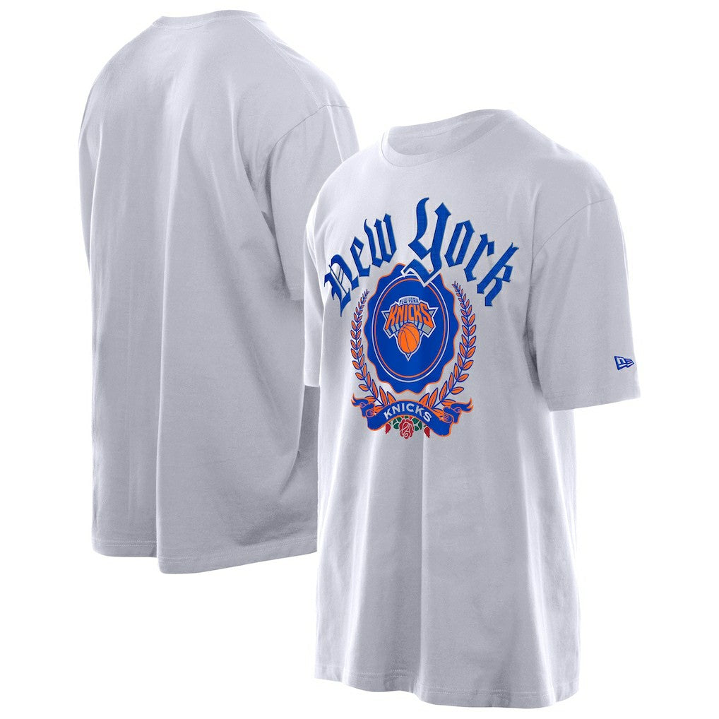 New York Knicks Throwback Prep Oversized T-Shirt White