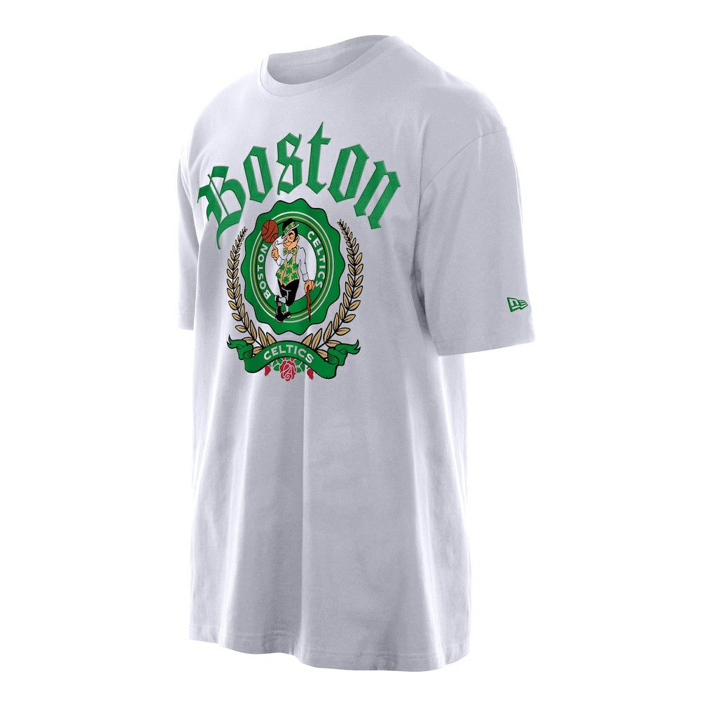 Boston Celtics Throwback Prep Oversized T-Shirt White