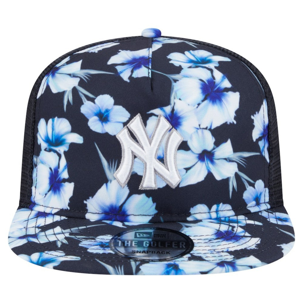 New York Yankees New Era Adventure Pattern Golfer Trucker Snapback Hat - Navy Hats