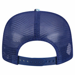 Texas Rangers New Era Adventure Pattern Golfer Trucker Snapback Hat - Royal Hats
