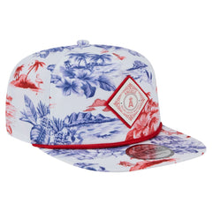 Los Angeles Angels New Era Printed Island Golfer Snapback Hat - White Hats