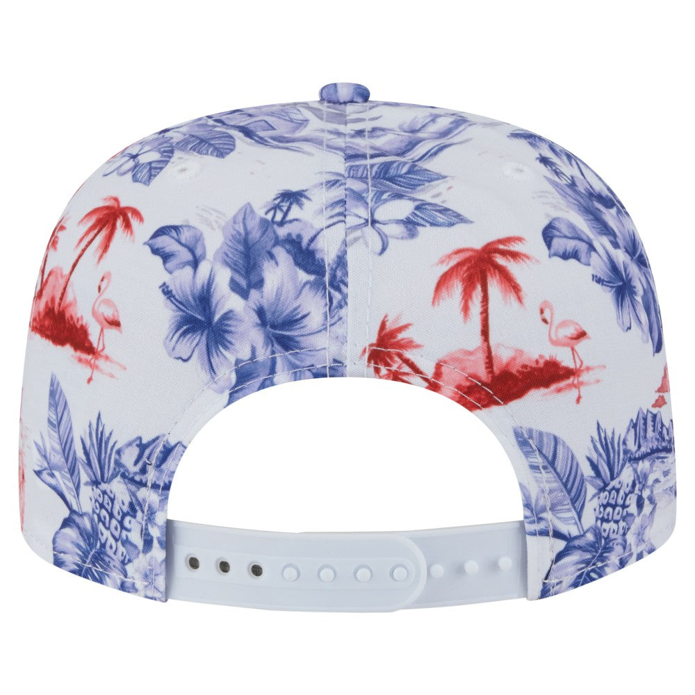 Los Angeles Angels New Era Printed Island Golfer Snapback Hat - White Hats